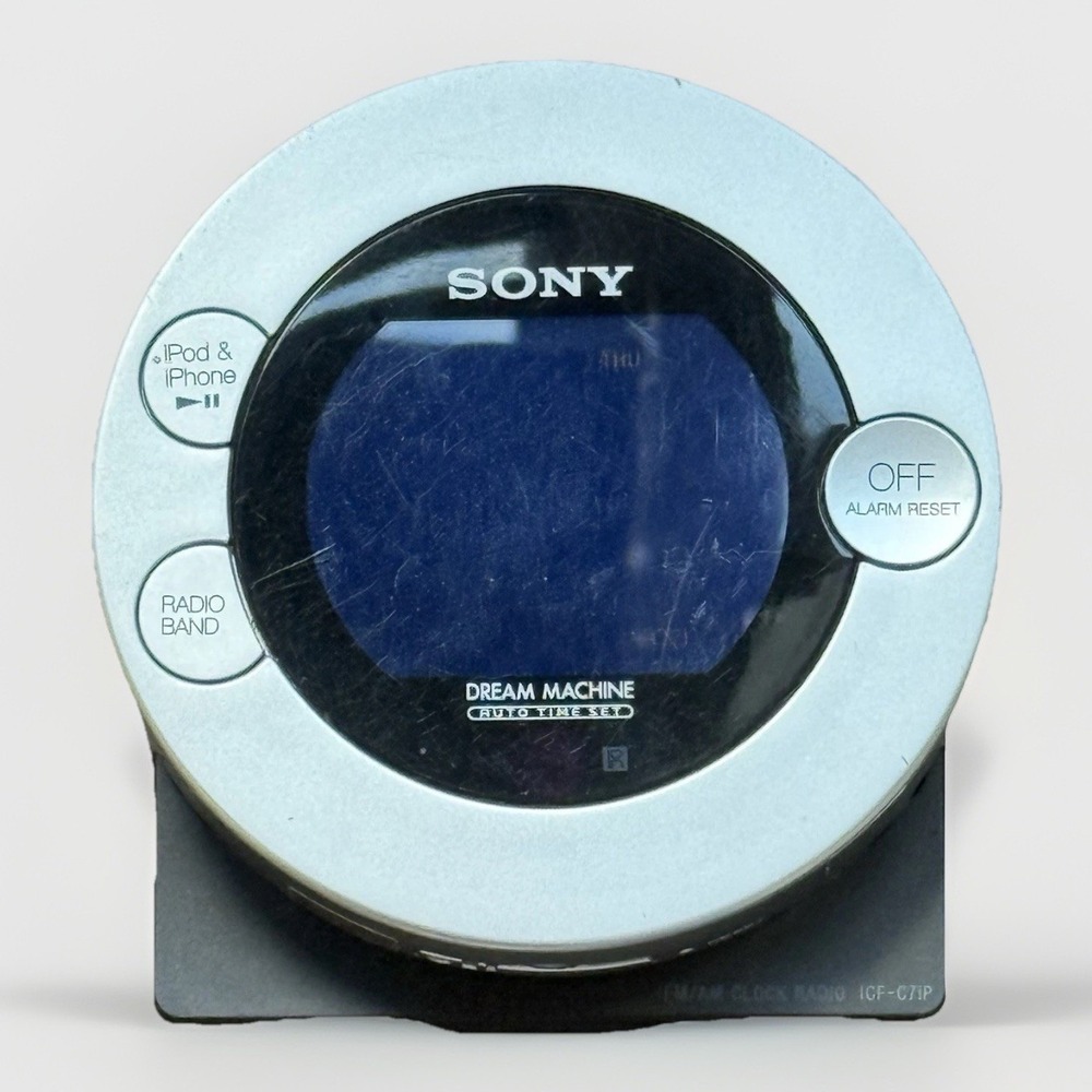 Sony ICFC7iP DreamMachine Alarm Clock Radio iPod/Phone Dock/Audio-In-Works Great